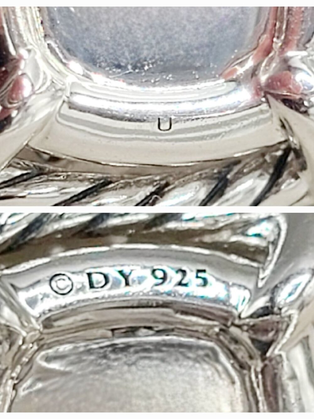 NWT David Yurman Chatelaine Elongated Ring in Sterling Silver w/ Diamonds - Sz 7 - Picture 10 of 12